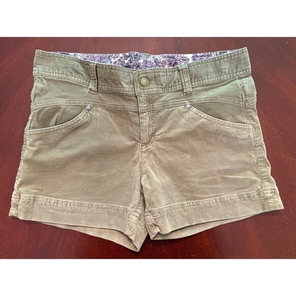Athleta Casual Corduroy Chino Shorts in Olive Green Size 8 - Picture 2 of 11